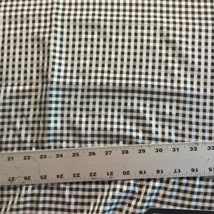 Black/White Gingham Check Polyester Chiffon Fabric | Apparel | Crafts | Home Decor | Drapery | By the Yard | 45 inch wide