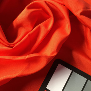 Hunters Orange Poly Cotton Fabric | Medium Weight Woven | Apparel Linings Drapes Face masks
