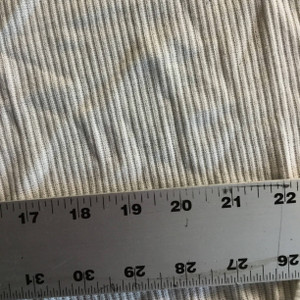 Ivory 2x2 RIb Knit Fabric | Polyblend 2-Way Stretch | Sweaters, Scarfs, T-Shirts