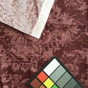 Damask in Reddish Purple | Home Decor Fabric | Wallquest | 56 Wide | By the Yard