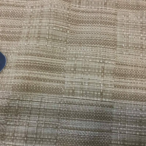 Geometric Checkerboard Weave in Tan | Upholstery Fabric | 56 Wide | By the Yard
