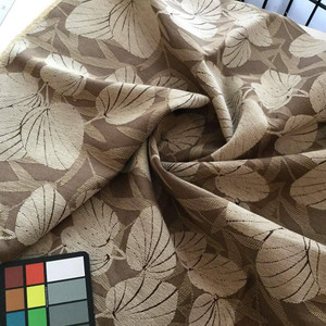 Leaf Fronds in Tan Chenille | Upholstery Fabric | 56 Wide | By the Yard | Soft