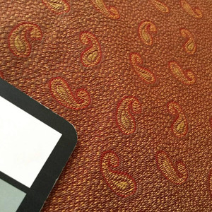Paisley Teardrops in Red and Tan | Upholstery Fabric | 54 Wide | By the Yard