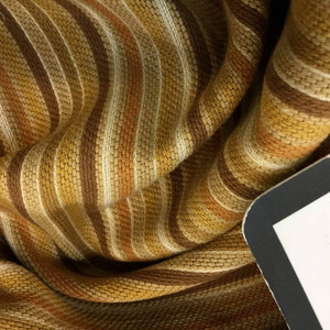 Sandy Brown Tonal Striped Upholstery Fabric | 56 Wide | By the Yard | Durable