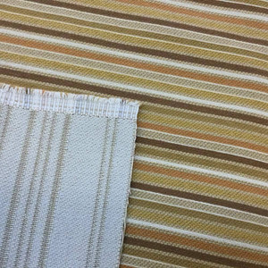 Sandy Brown Tonal Striped Upholstery Fabric | 56 Wide | By the Yard | Durable