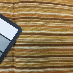 Sandy Brown Tonal Striped Upholstery Fabric | 56 Wide | By the Yard | Durable