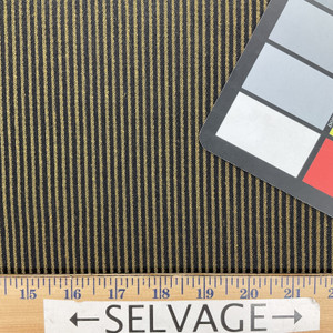 Black and Tan Pencil Stripes | Slipcover / Upholstery Fabric | 56 Wide | BTY