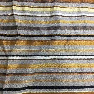 Stripes in Gold, Black, and Gray | Upholstery / Slipcover Fabric | 58 Wide | BTY