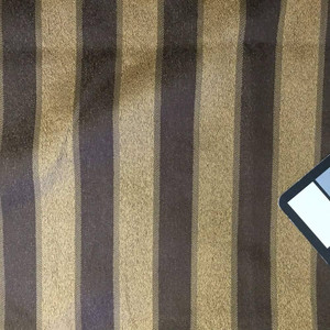 Horizontal Brown and Tan Stripes | Slipcover / Drapery Fabric | 54 Wide | BTY