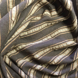 Brown and Tan Vertical Stripes | Slipcover / Upholstery Fabric | 54 W | BTY