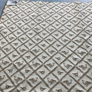 Chickens Diamond Lattice in Brown / Beige | Upholstery Fabric | 56 Wide | BTY