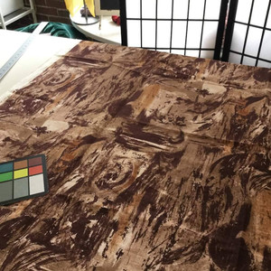 Abstract Paint in Brown and Tan | Home Decor Fabric | 53 Wide | By the Yard