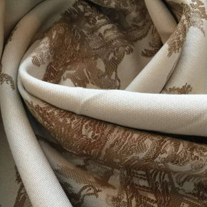 Spanish Toile in Beige and Brown | Upholstery Fabric | 54 Wide | By the Yard