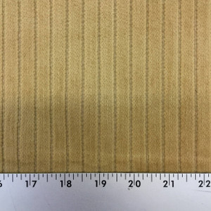 Khaki Tan Chenille with Horizontal Stripes | Upholstery Fabric | 54 Wide | BTY