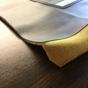 Medium Gray Foam Backed Vinyl | Upholstery Fabric | 55 Wide | By the Yard