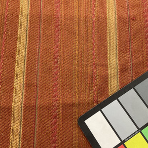 Orange and Red Uneven Stripes |  Upholstery Fabric | 53 Wide | By the Yard