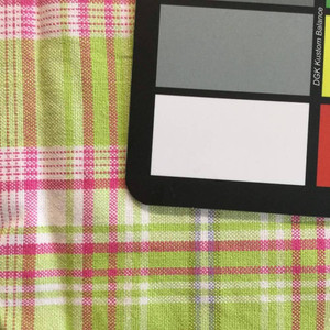 Green with Pink and White Plaid | Drapery / Slipcover Fabric | 54 Wide | BTY