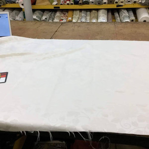 White Tone on Tone Floral | Upholstery / Drapery Fabric | 59 Wide | By the Yard