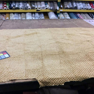 Chenille Tan Basketweave | Heavyweight Upholstery Fabric | 58 Wide | By the Yard