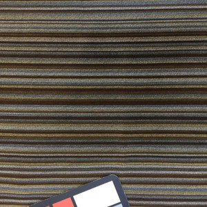 Horizontal Thin Stripes in Brown, Gray, Tan | Upholstery Fabric | 59 Wide | BTY