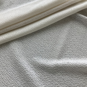 White Mesh Knit Upholstery Fabric | One Way Stretch | 55 Wide | By the Yard