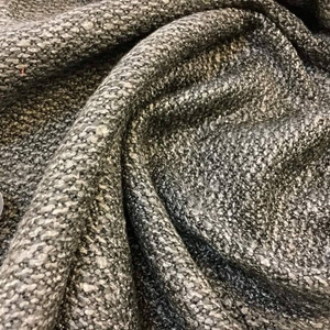 Charcoal Gray Slub Weave | Upholstery Fabric | 52 Wide | By the Yard | Durable