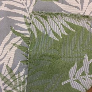 Fern Leaves in Green and Beige | Upholstery Fabric | 56 Wide | By the Yard