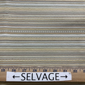 Horizontal Decorative Stripes in Tan | Upholstery Fabric | 56 Wide | By the Yard