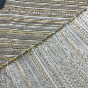 Horizontal Decorative Stripes in Tan | Upholstery Fabric | 56 Wide | By the Yard
