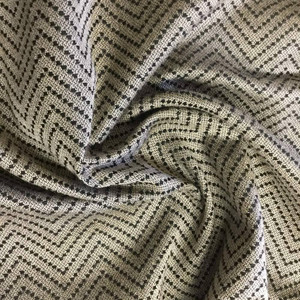 Tan and Black Chevron | Upholstery / Slipcover Fabric | 58 Wide | By the Yard