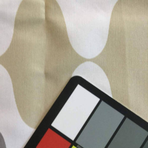 Modern Ogee in Tan, White and Gray | Outdoor Upholstery Fabric | 54 Wide | BTY