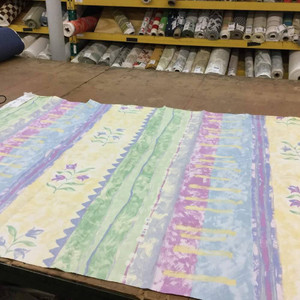 Textural Stripe by Wallquest | Blue, Yellow, Green, Purple | Home Decor Fabric