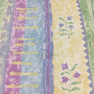 Textural Stripe by Wallquest | Blue, Yellow, Green, Purple | Home Decor Fabric