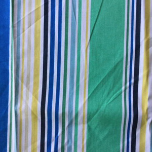 Thick and Thin Summer Stripes | Blue / Green / Yellow | Home Decor Fabric | 54 W
