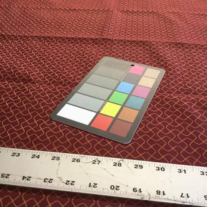 Red with Orange Geometric | Upholstery / Slipcover Fabric | 57 W | By the Yard