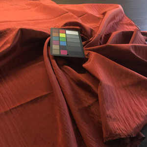 Red Sateen with Stripe Lines | Drapery / Upholstery Fabric | 55 W | By the Yard