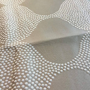 Beige and White Ogee Sateen | Upholstery / Drapery Fabric | 54 W | By the Yard