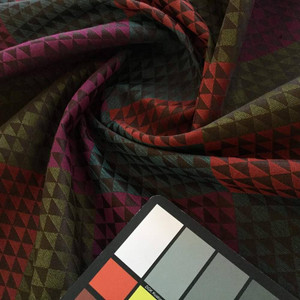 Geometric Diamonds in Purple / Red / Green / Blue | Upholstery Fabric | 60 W