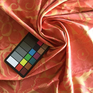 Orange and Gold Floral | Upholstery / Drapery Fabric | 58 Wide | By the Yard