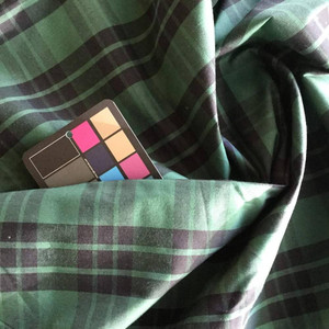 Green and Navy Blue Plaid | Upholstery / Drapery Fabric | 62 Wide | By the Yard