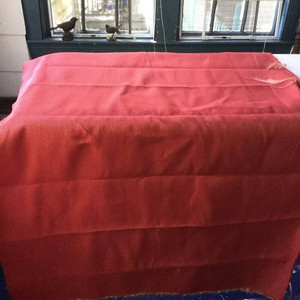 Red with Striped Texture | Upholstery Fabric | 59 Wide | By the Yard | Durable
