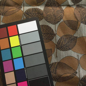 Brown Leaves on Gray | Upholstery / Slipcover Fabric | 56 Wide | By the Yard