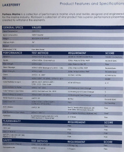 Pebbled Tan Marine Vinyl Fabric | 54" Wide | Sun & Salt Proof | Marine Vinyl