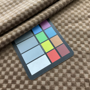 Mocha Brown Checked | Boxer Velvet Upholstery Fabric | Home Decor | 54 Wide |
