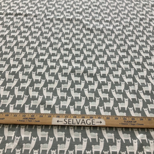 Alpaca in Gray / White | Premier Prints | Children's Home Decor Fabric | 54 Wide