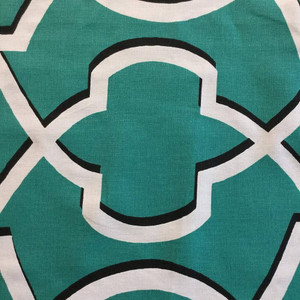 Shadowed Lattice Ocean Green / White | Premier Prints | Home Decor Fabric | 54 W