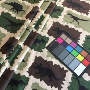 Dinosaurs in Camo Green | Premier Prints | Home Decor Fabric | 54W | By the Yard