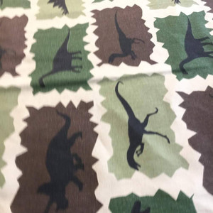 Dinosaurs in Camo Green | Premier Prints | Home Decor Fabric | 54W | By the Yard
