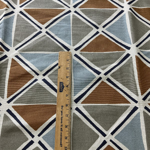 Modern Diamonds in Gray, Blue, Brown | Premier Prints Home Decor Fabric | 54 W