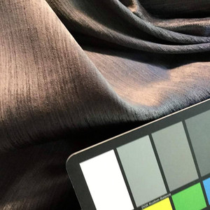 Dark Taupe Satin Crushed Velvet | Heavyweight Upholstery Fabric | 54 Wide | BTY